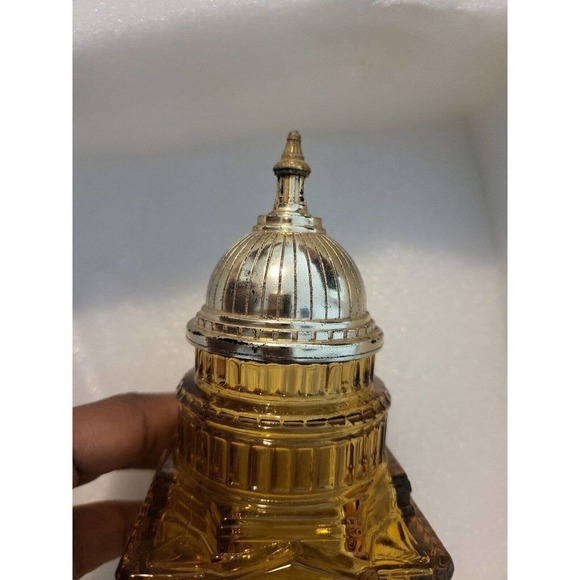 Vintage Avon Bottle 3-Tier Capitol Building Amber Aftershave Perfume Cologne - Picture 6 of 8